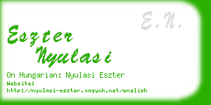 eszter nyulasi business card